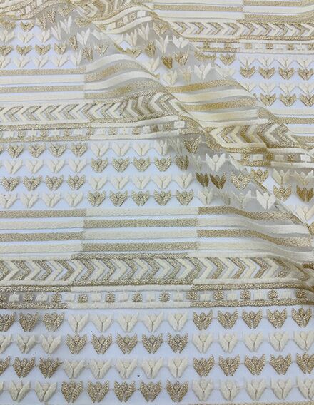 CREAM MESH NETTING FABRIC